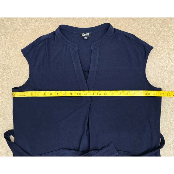 NWT Jones New York Belted Sleeveless Stretch Dress Size 12 V-Neck Career Office - Picture 7 of 8